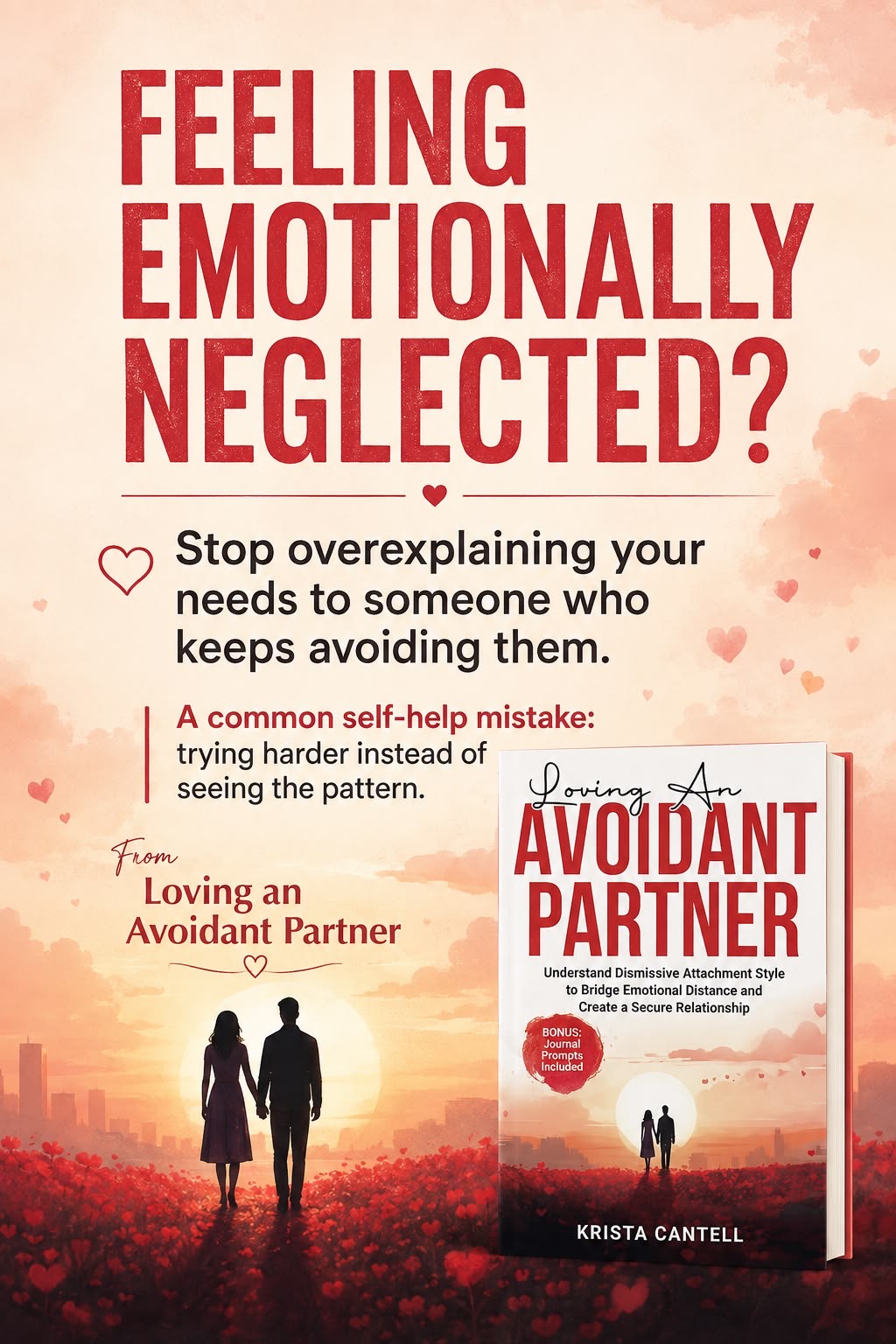 Pinterest graphic highlighting an emotional insight from Loving an Avoidant Partner